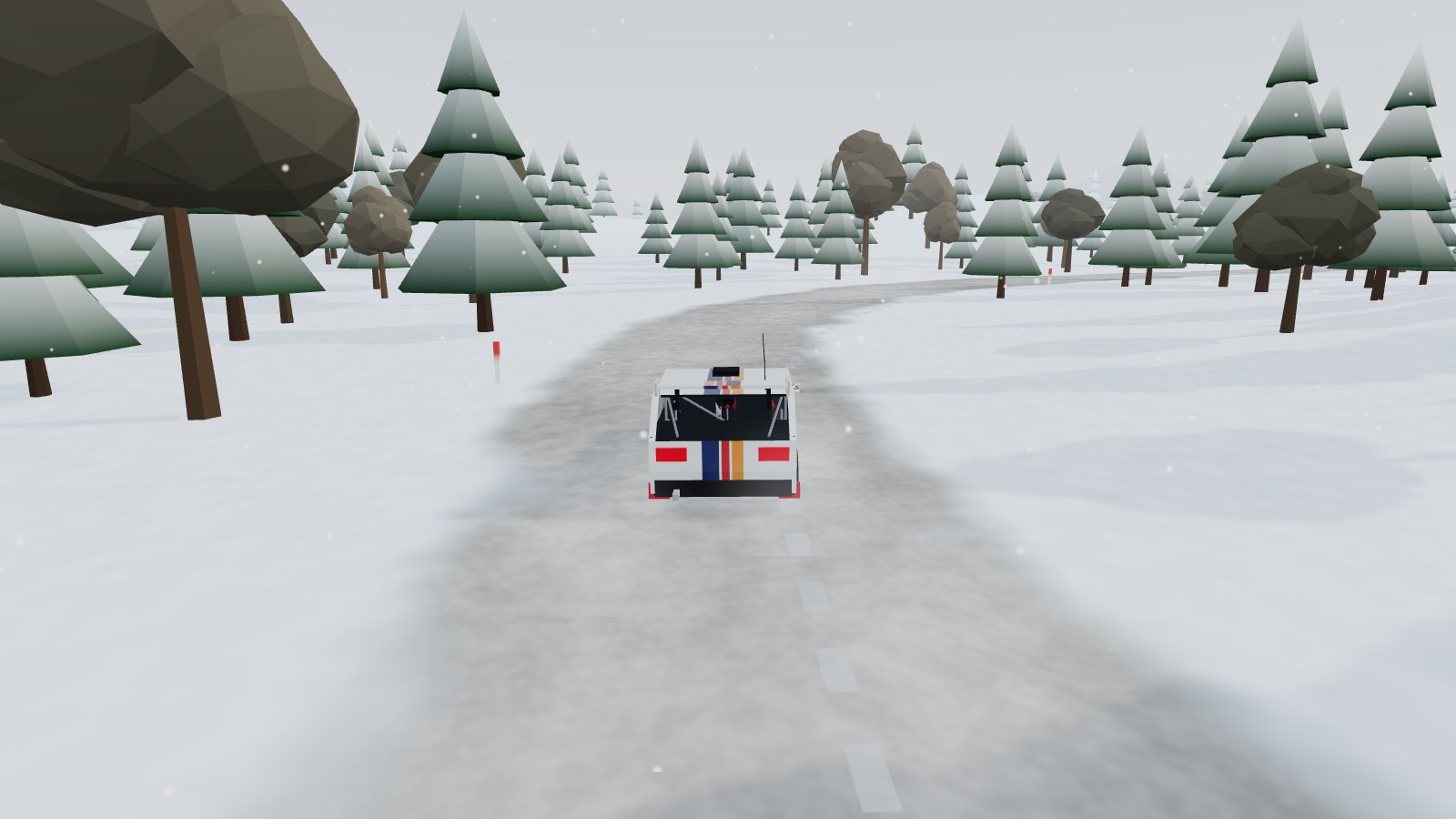 Snowy forest stage